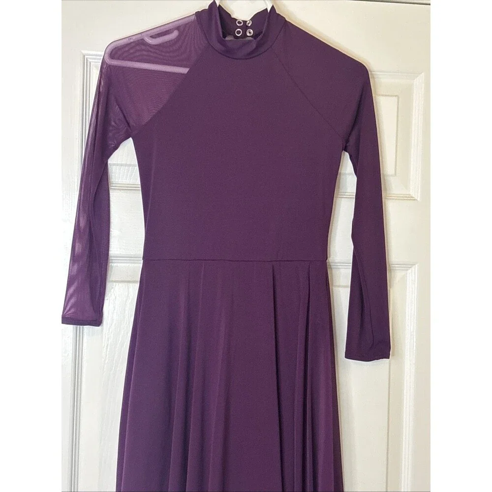 EUC Girls Weissman Purple Dance Recital Dress Costume Sz Large Child  12286